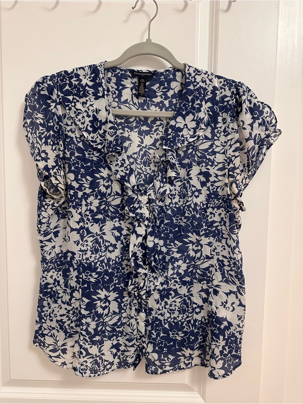 Banana Republic Silk Blend Floral Blouse – XL